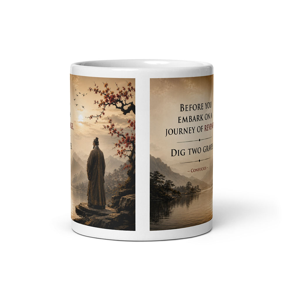 Thumbnail: "Before you embark on a journey of revenge... - Confucius White Glossy Mug