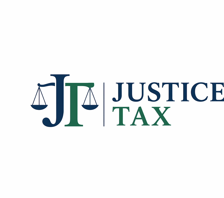 Justice Tax corporate logo design.png
