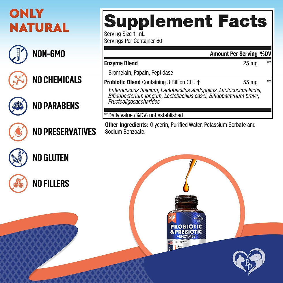 Thumbnail: Probiotics Prebiotics with Enzymes for Dogs and Cats Digestive Gut Flora Health