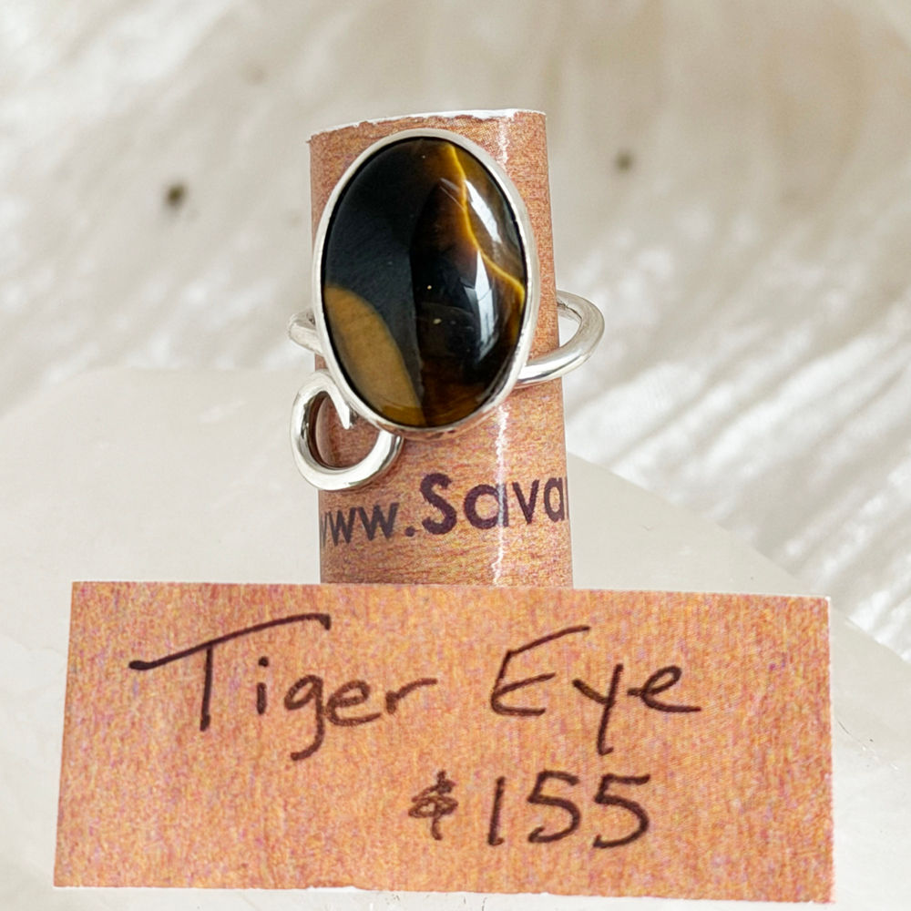 Tiger Eye Pincurl ring