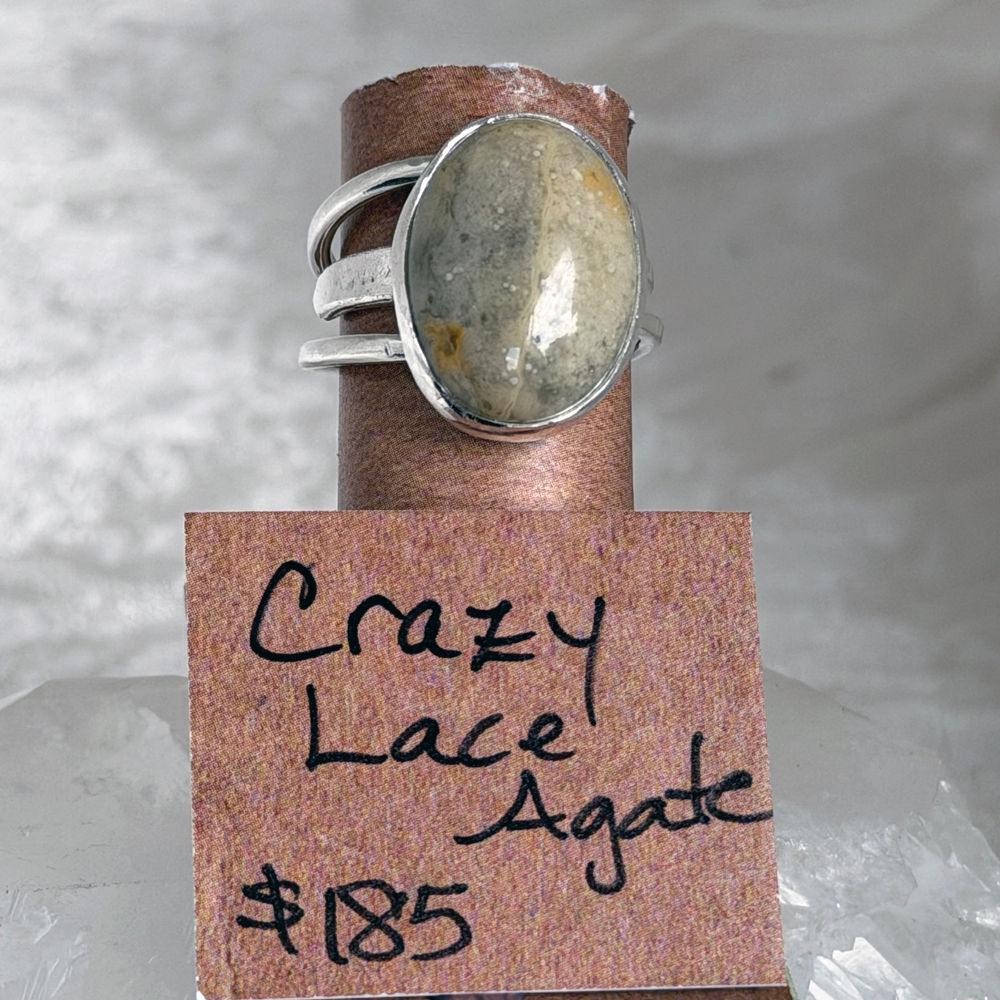 Crazy Lace Agate Wrap ring