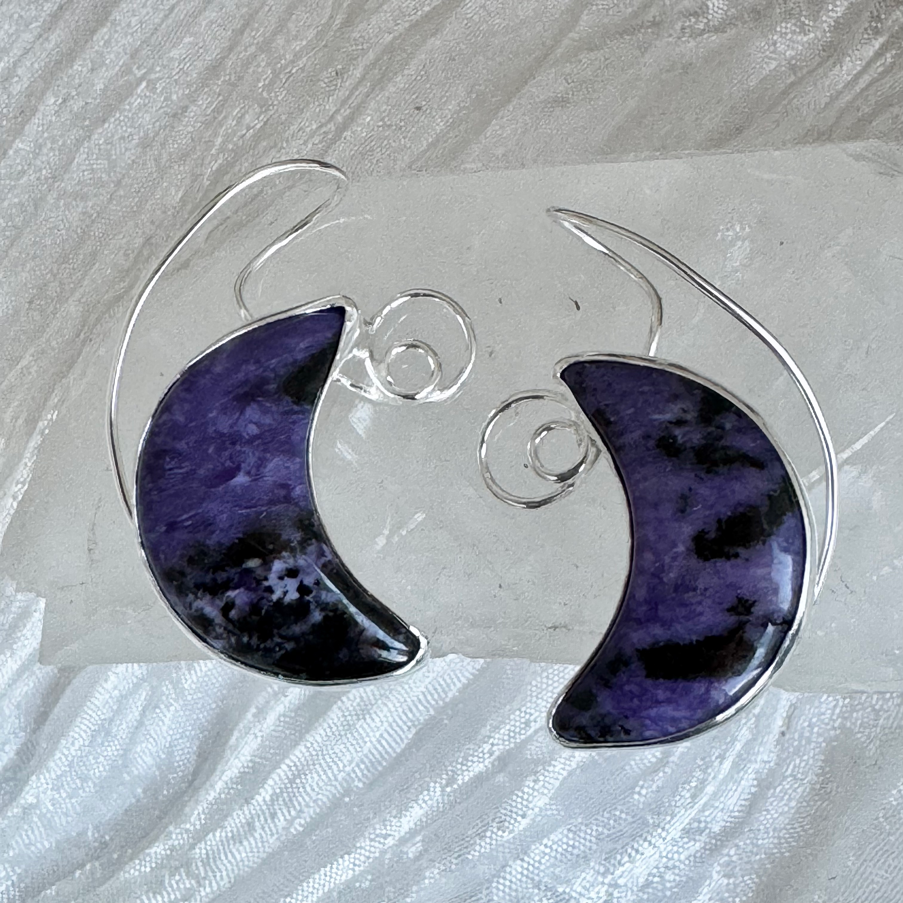 Cerulean Crescent earrings 