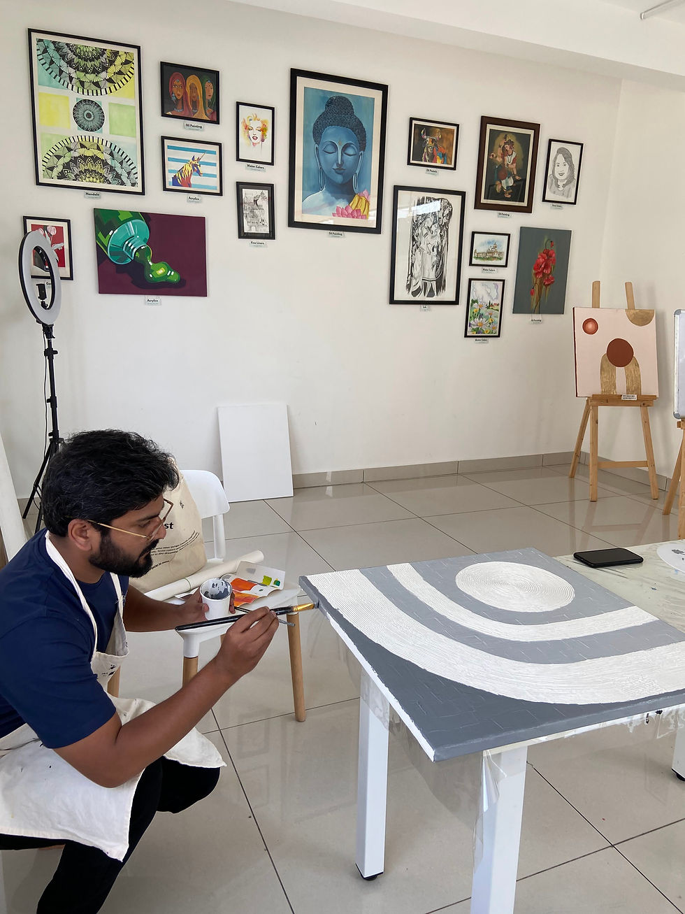 Texture painting class in Bangalore HSR