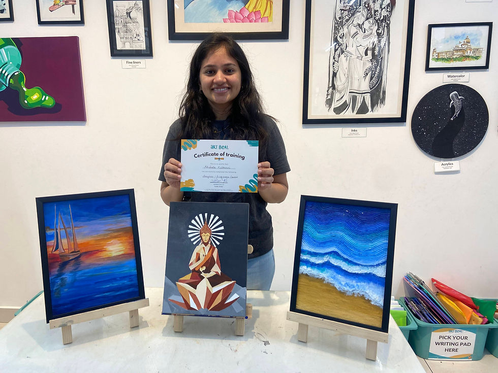 Offline Acrylics painting course Painting Classes near you Art Beat