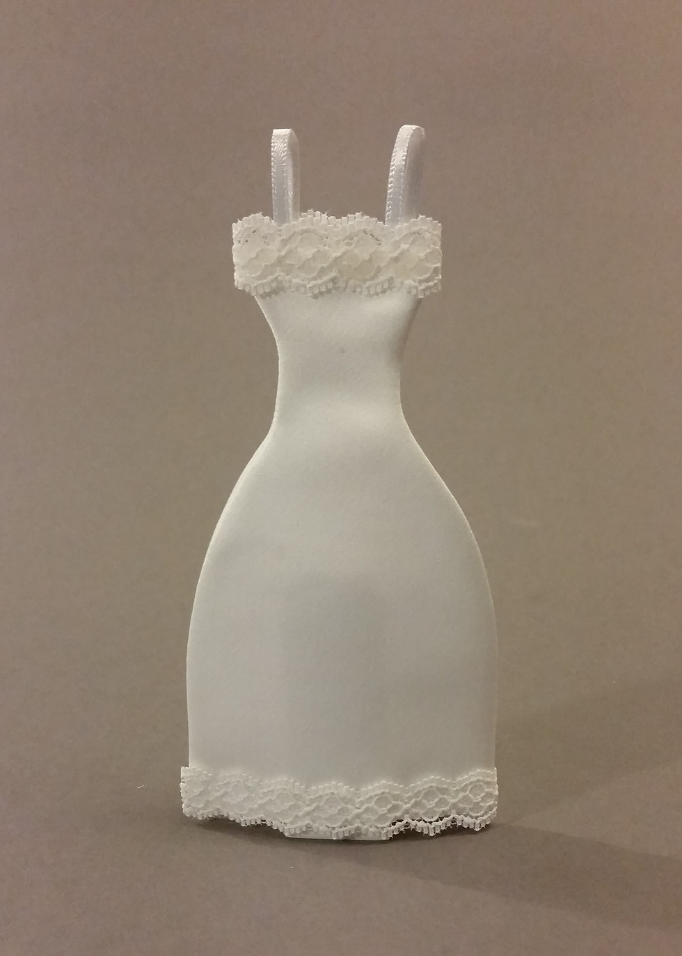Thumbnail: Flat Mini Bridal Dress Satin Lace