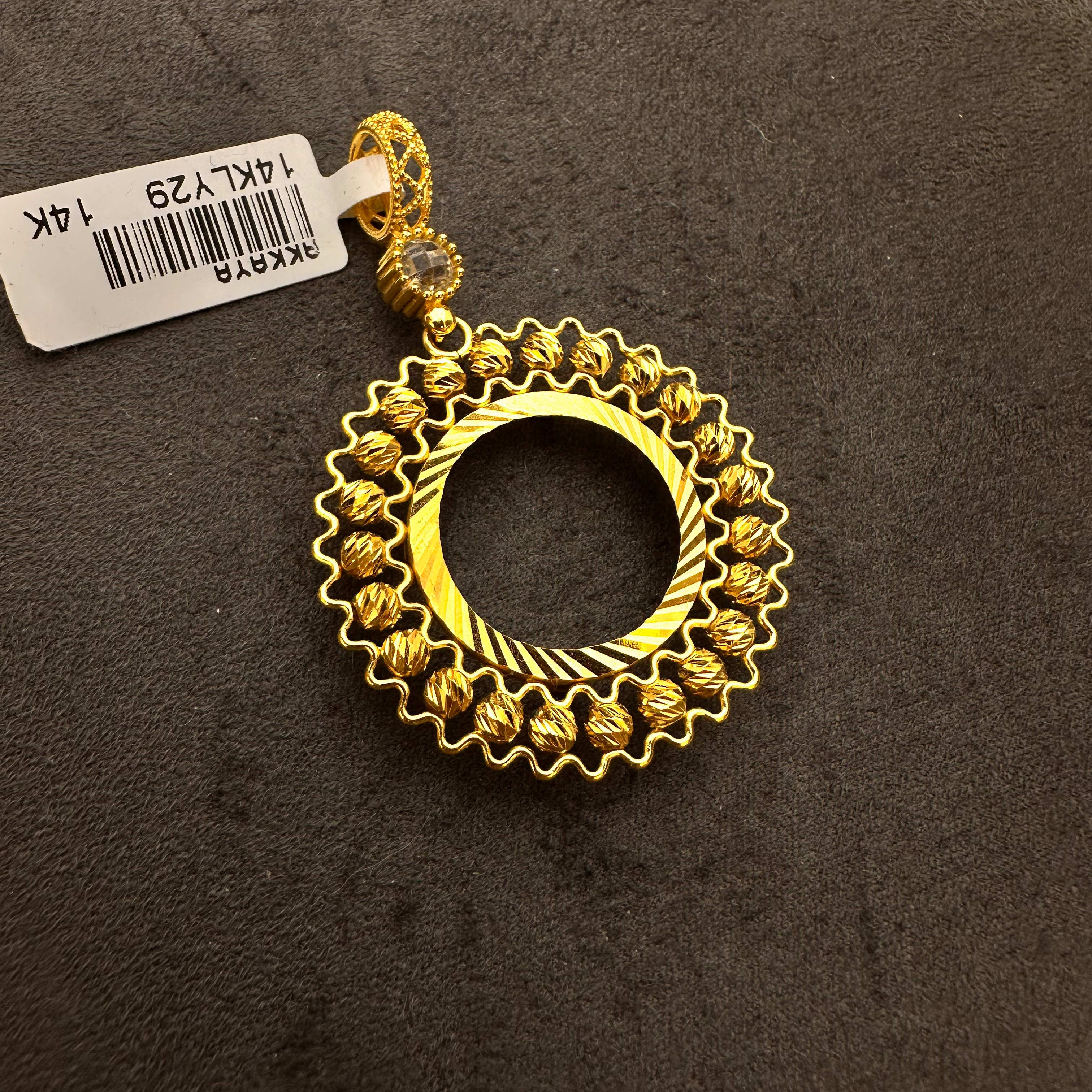 Vera – 14 Ayar Altın Çeyrek Çerçevesi Kolye Ucu