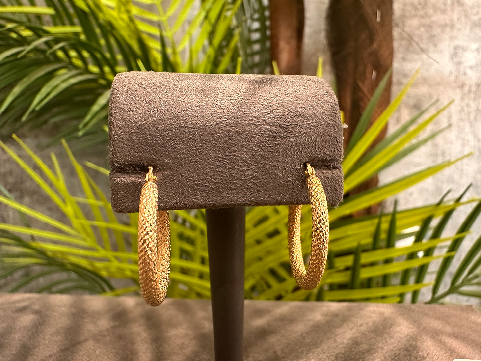 Auris Textura Grande – 14 Ayar Dokulu Büyük Halka Küpe