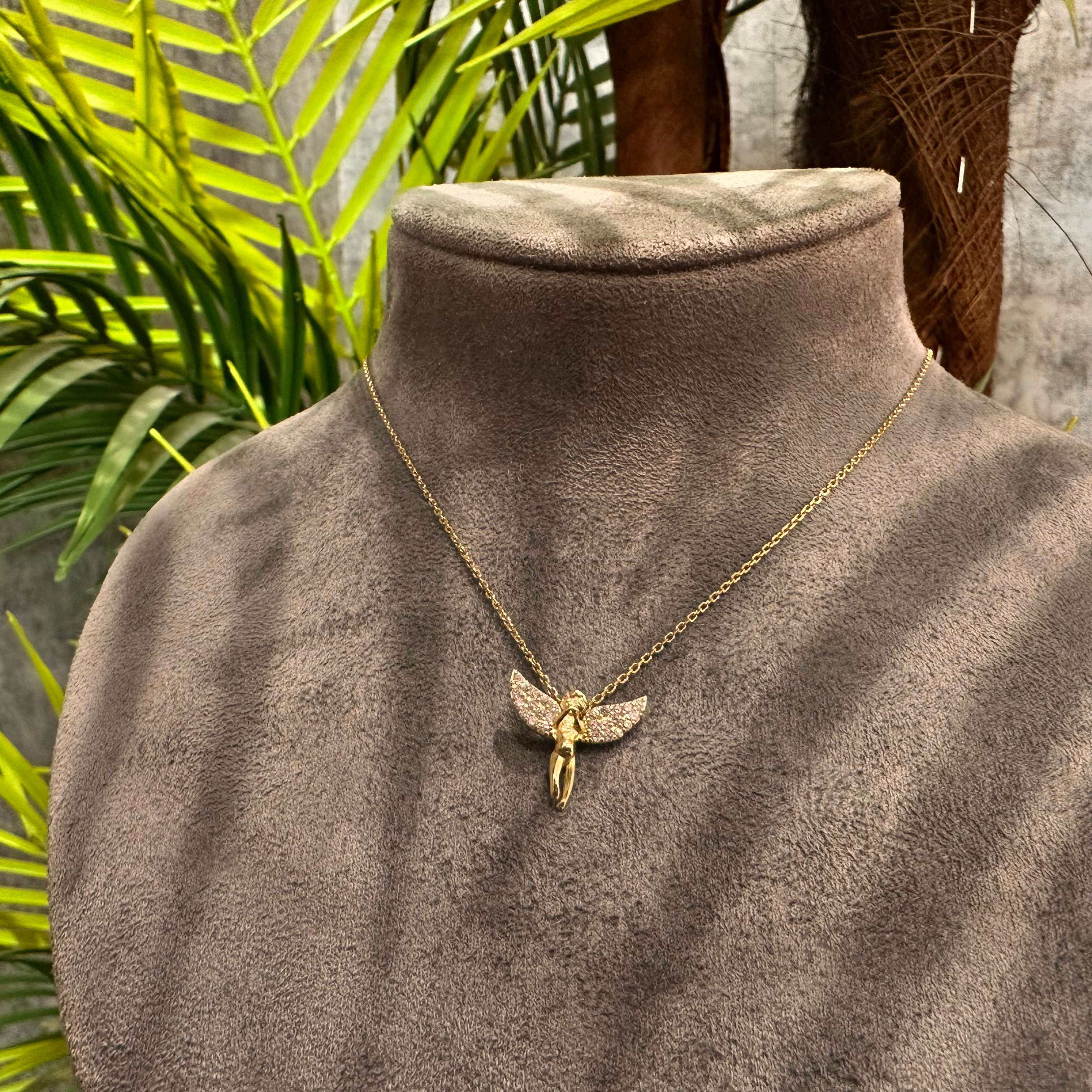 14 Ayar Altın Melek Kolye