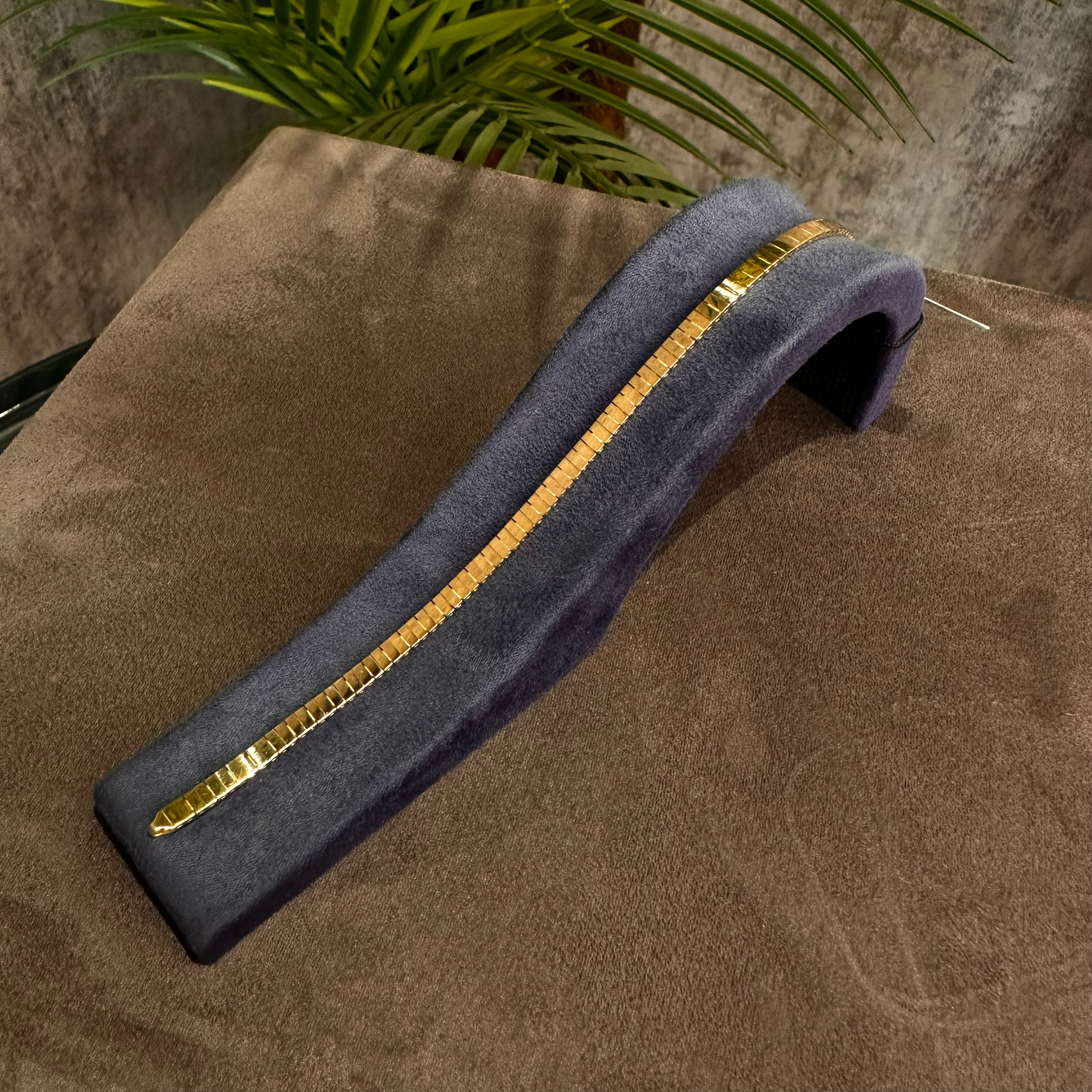 Zerre – Yassı Formlu 14 Ayar Altın Bileklik