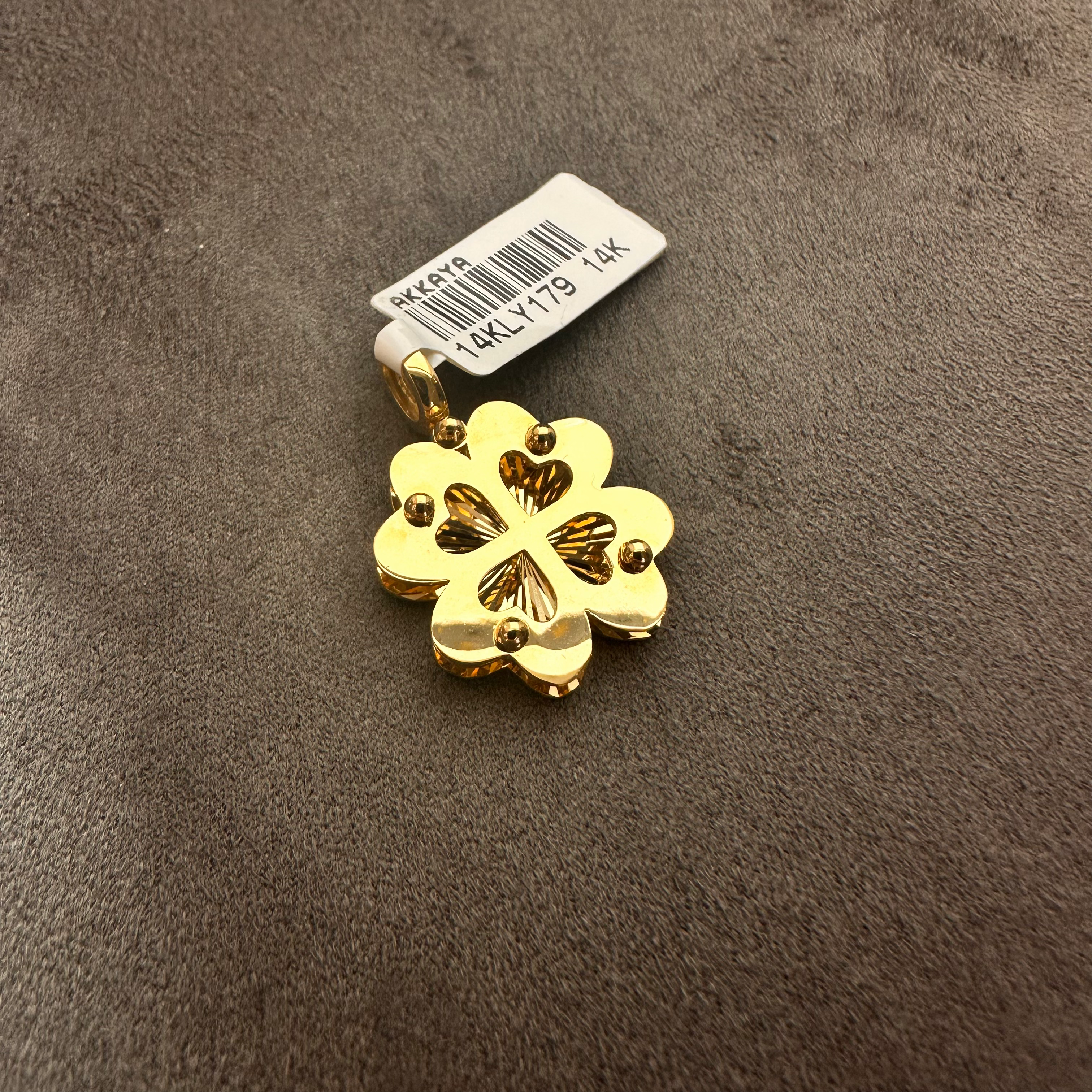 Altın Dilek – 14 Ayar Dört Yapraklı Yonca Kolye Ucu