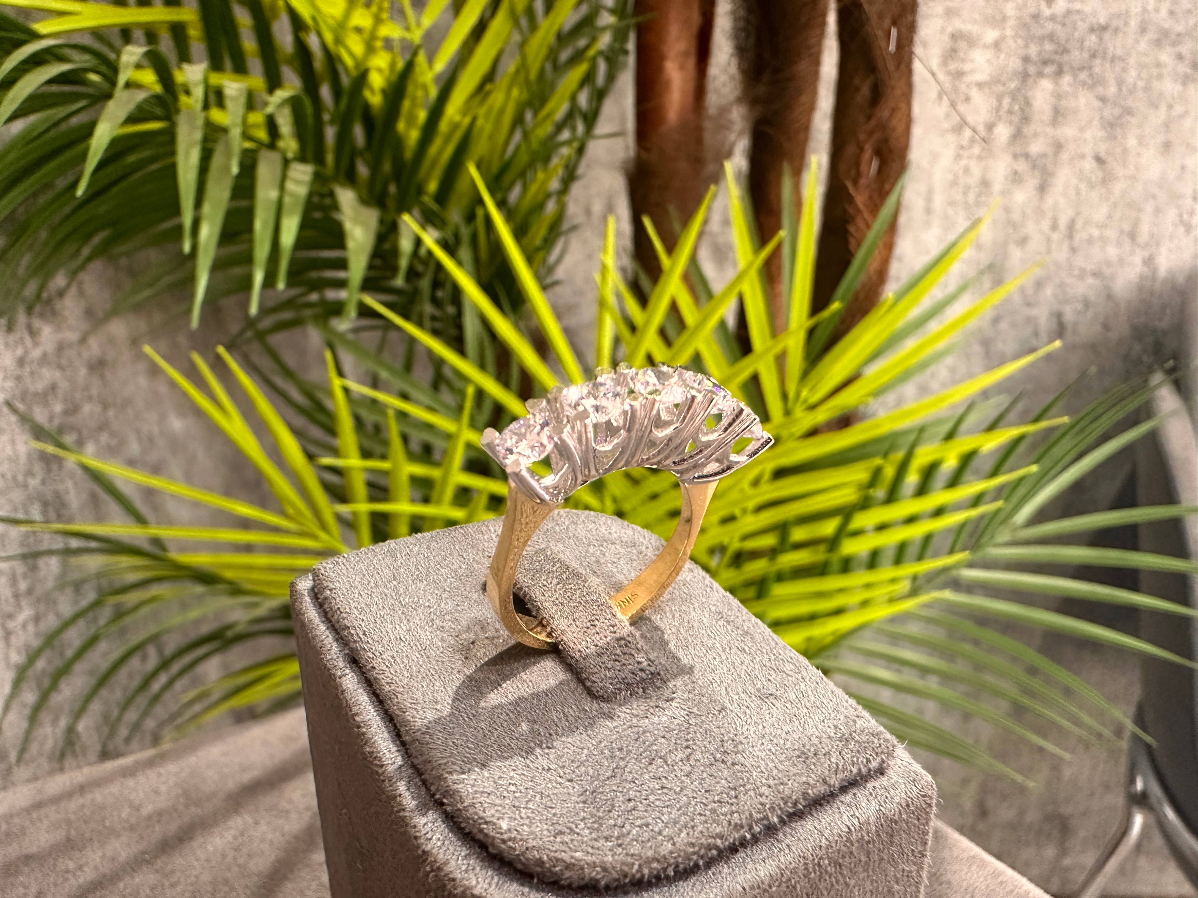 Cinque Natura – 14 Ayar İki Renk Beştaş Yüzük