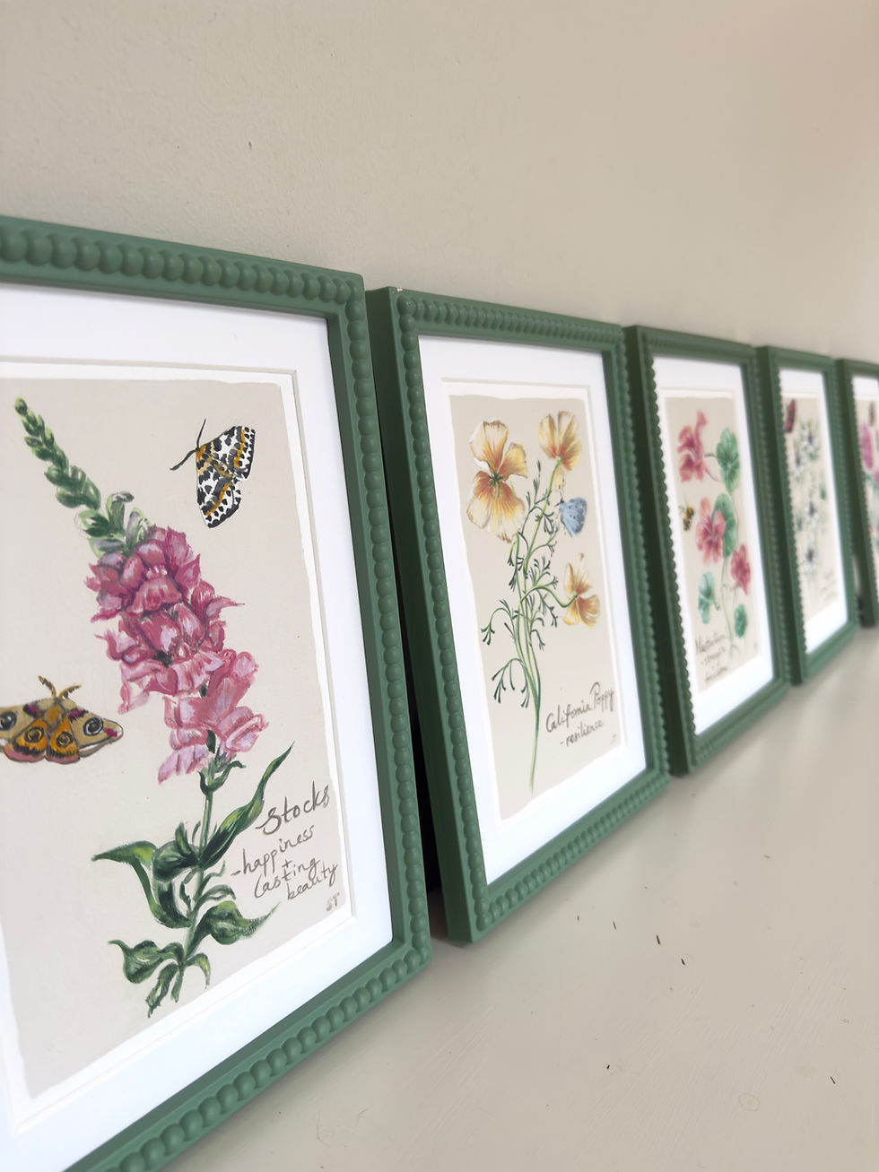 Thumbnail: Stocks 'n' Moths A4 print (unframed)