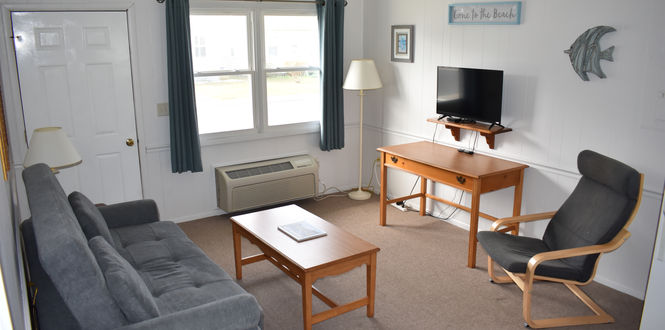 Living Room, in a 1-Bedroom Cottage.