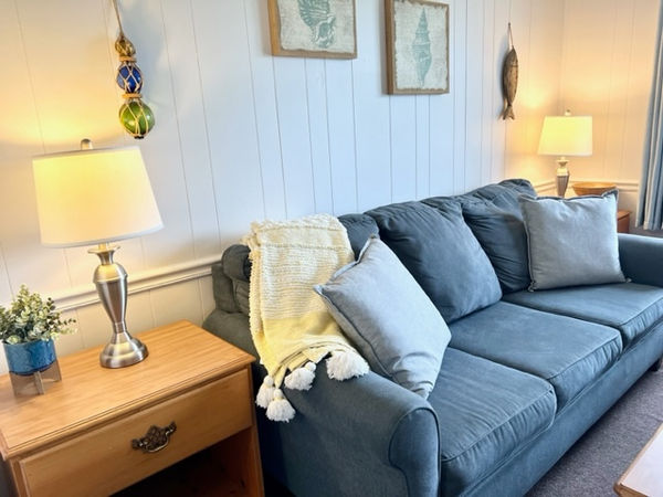 Living room in Sea Star cottage.