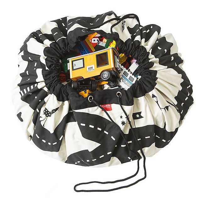 SACCO PORTA GIOCHI E TAPPETO 2 IN 1 ROADMAP PRINT - PLAY&GO