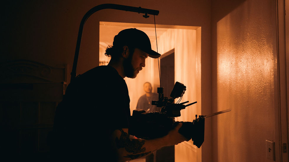 What is a feature film, a man filming