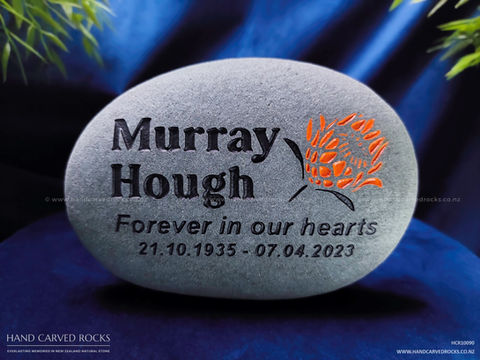 Engraved stone loved-one people memorial