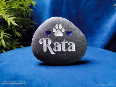 Mini engraved stone pet memorial
