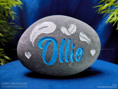 Engraved stone loved-one people memorial