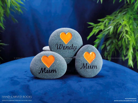 Engraved stone loved-one people memorial