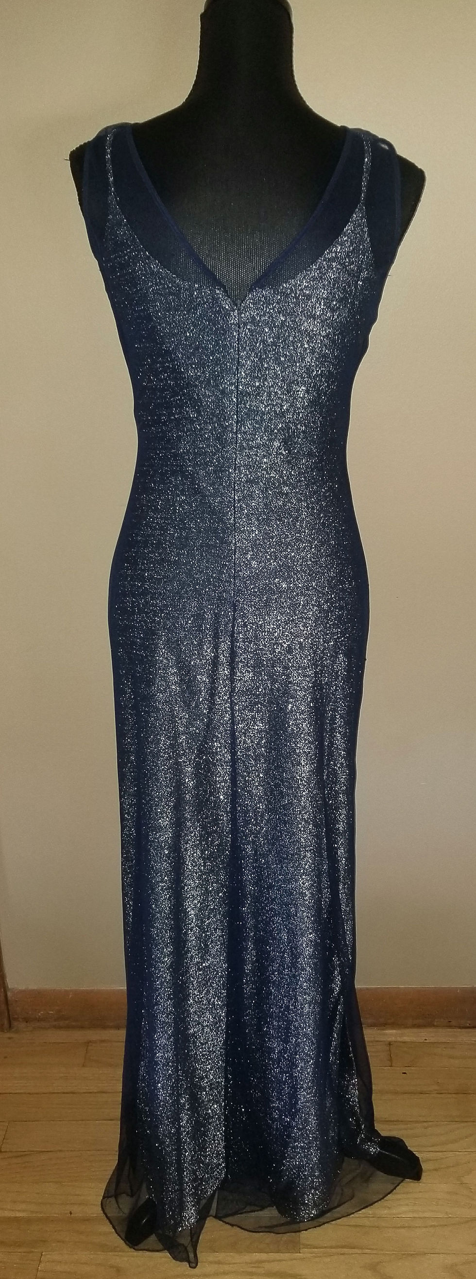 Thumbnail: Blue Metallic Evening Dress