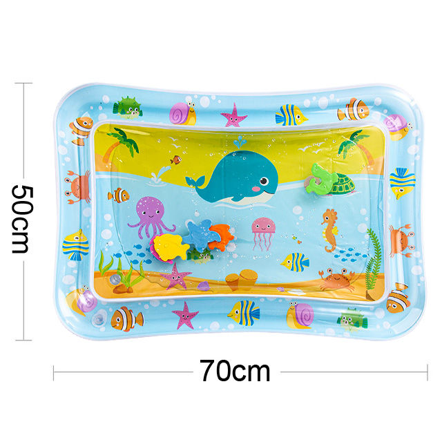 Thumbnail: Baby Water Play Mat Inflatable Cushion PVC Infant Tummy Time Toddler Water Pad F