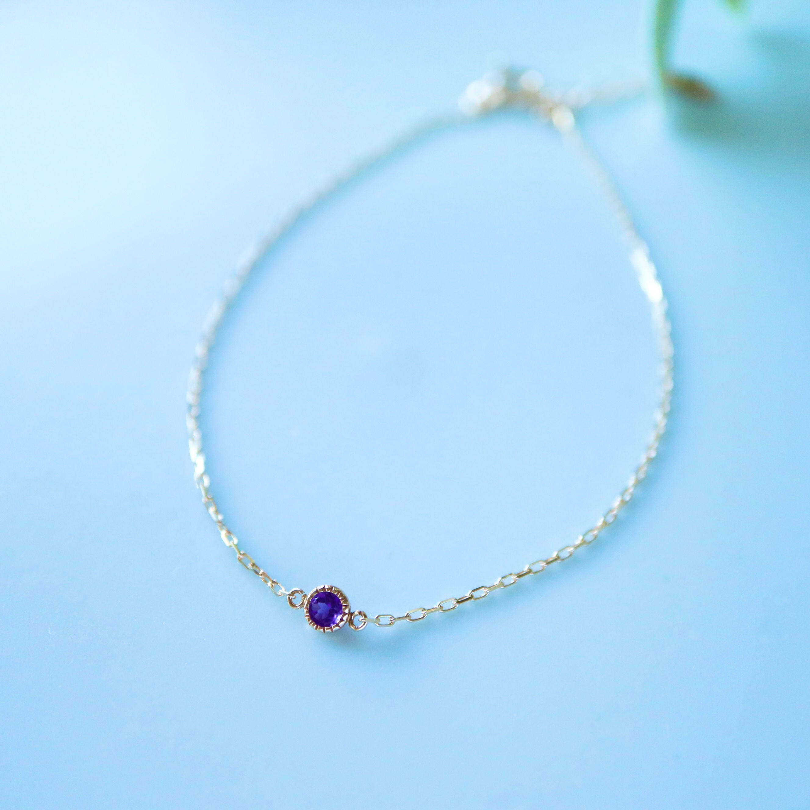 [Sot to] K10 ブレスレット（またはアンクレット） 【アメシスト】