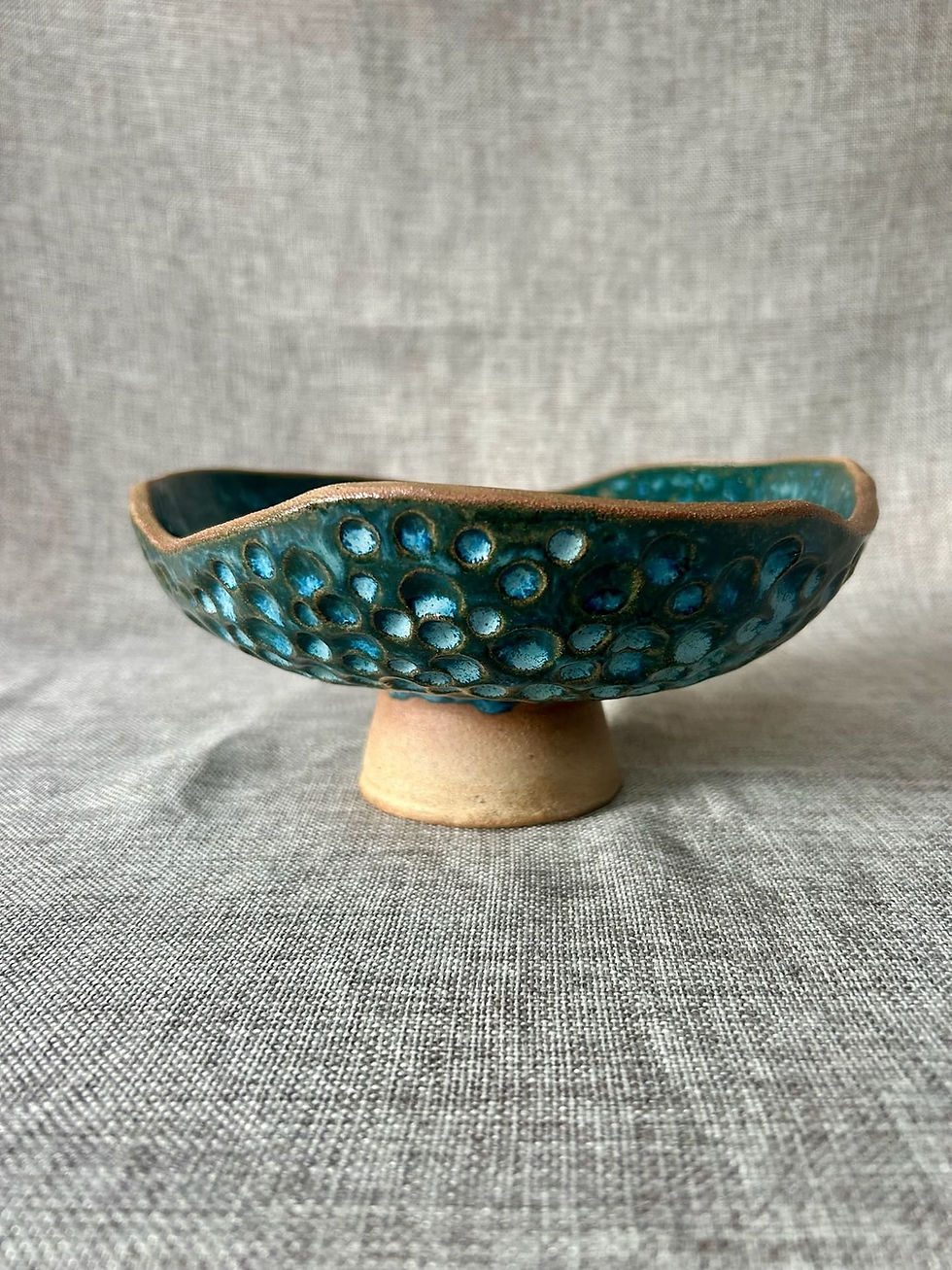 Dark bule/green stoneware bowl