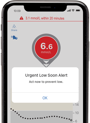 Continuous glucose monitoring app on iPhone