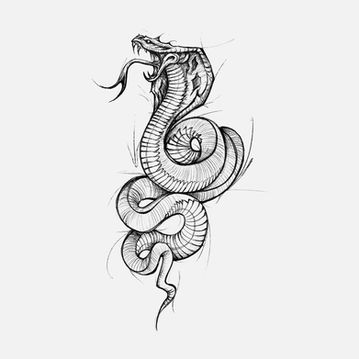 Cobra illustration with hood spread