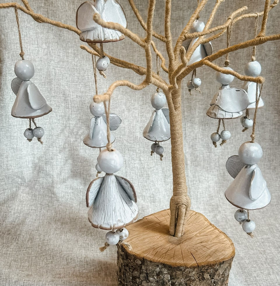 White Handing Angel Bell