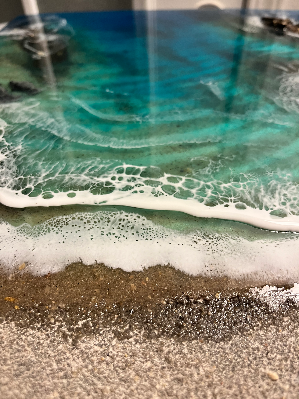 Thumbnail: Custom Cremation Beach Art Memorial with Ashes