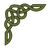 green corner accent