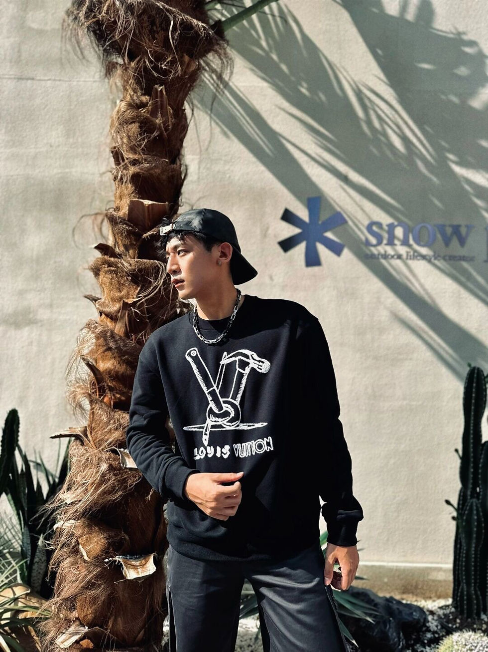 루*비통 엠브로이더드 코튼 스웨트 셔츠