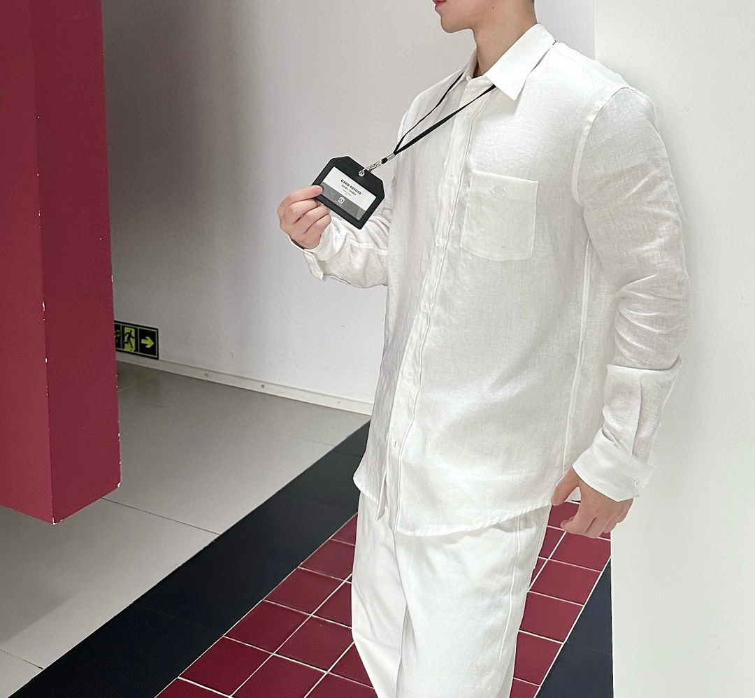 셀*느 자수 린넨 루즈 셔츠