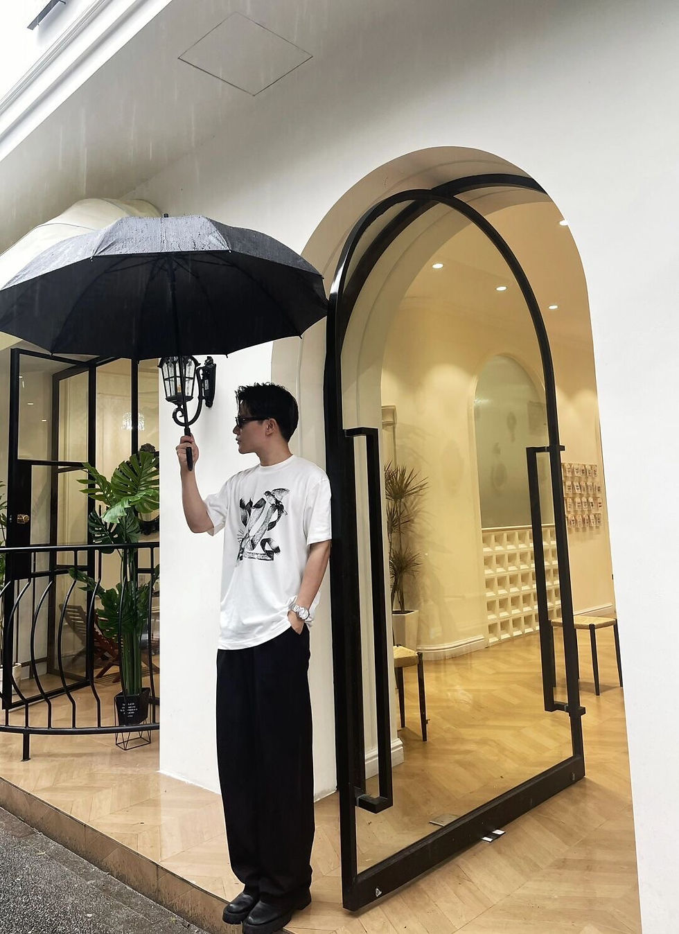 루*비통 프린티드 코튼 티셔츠