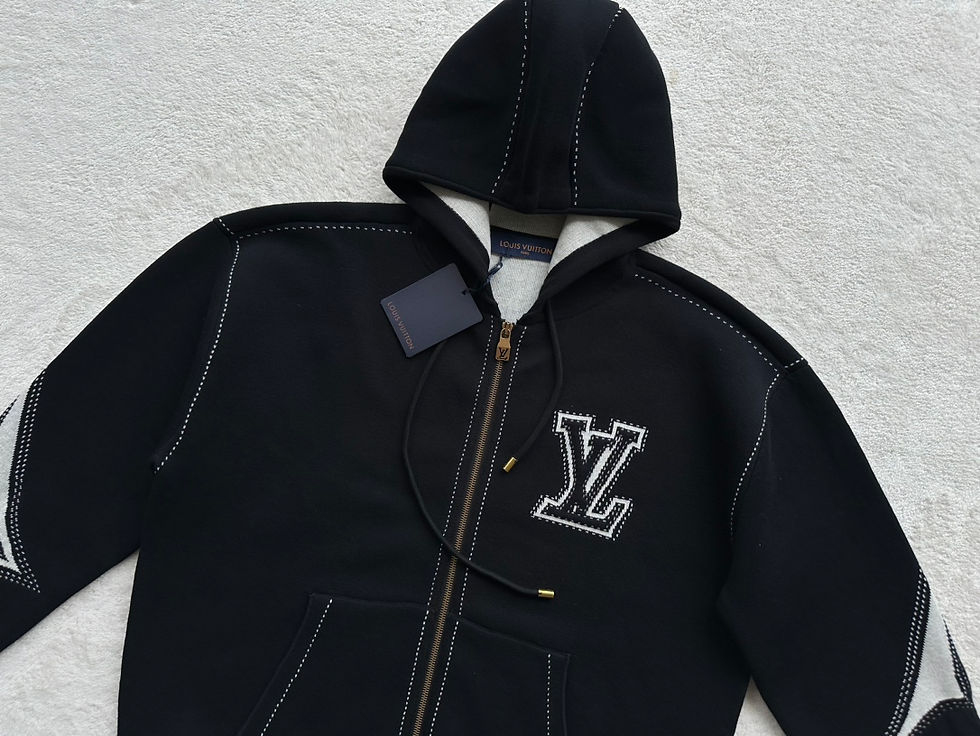 섬네일: 루*비통 인타르시아 그래픽 지퍼 후드 티셔츠