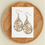 Thumbnail: Fleura Teardrop Earrings - Lightweight Wood Earrings