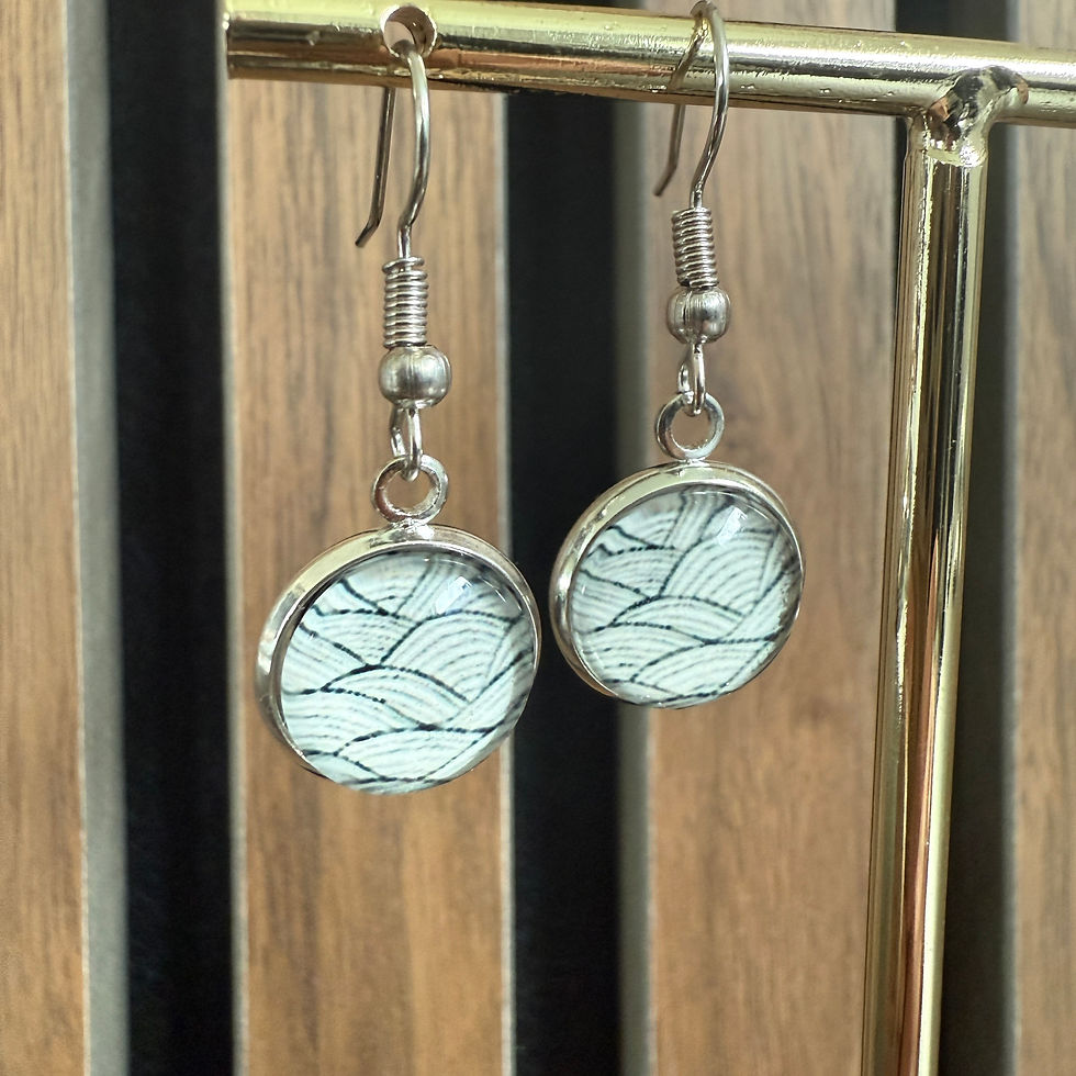 Thumbnail: Waves of Kindness Glass Earrings