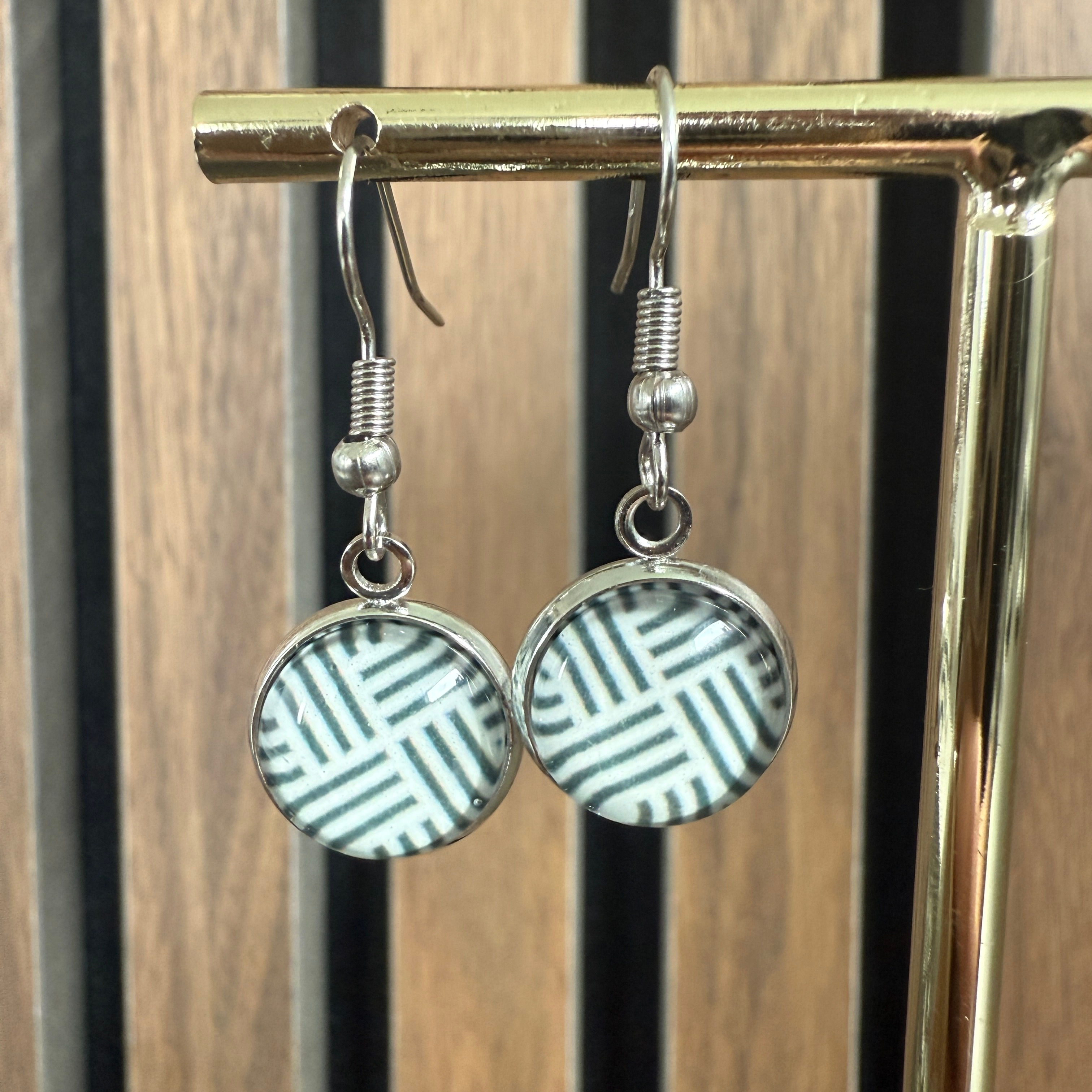 Crossroads Glass Cabochon Earrings