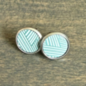 Geo Breeze Pattern Stud Earrings