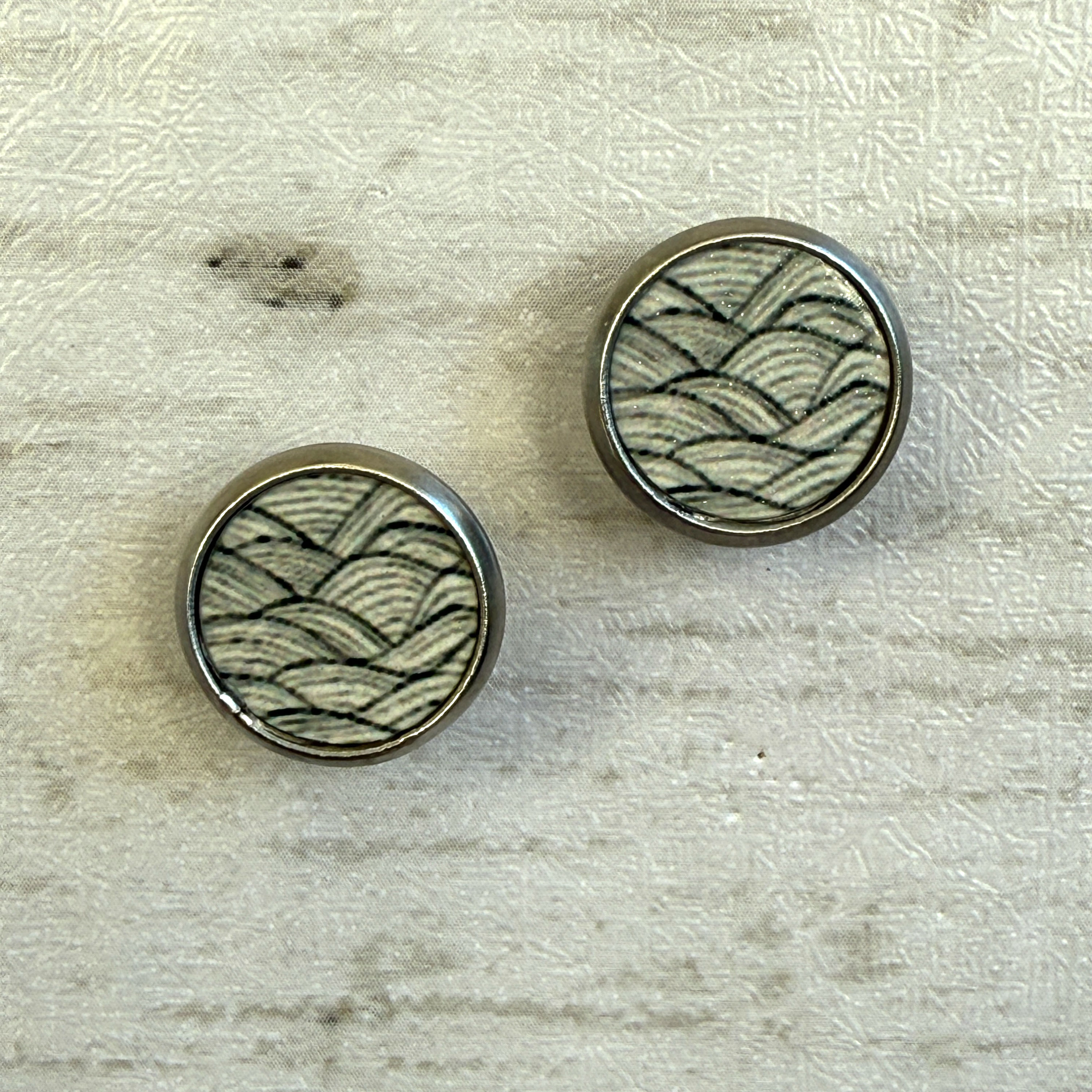 Waves of Kindness Pattern Stud Earrings