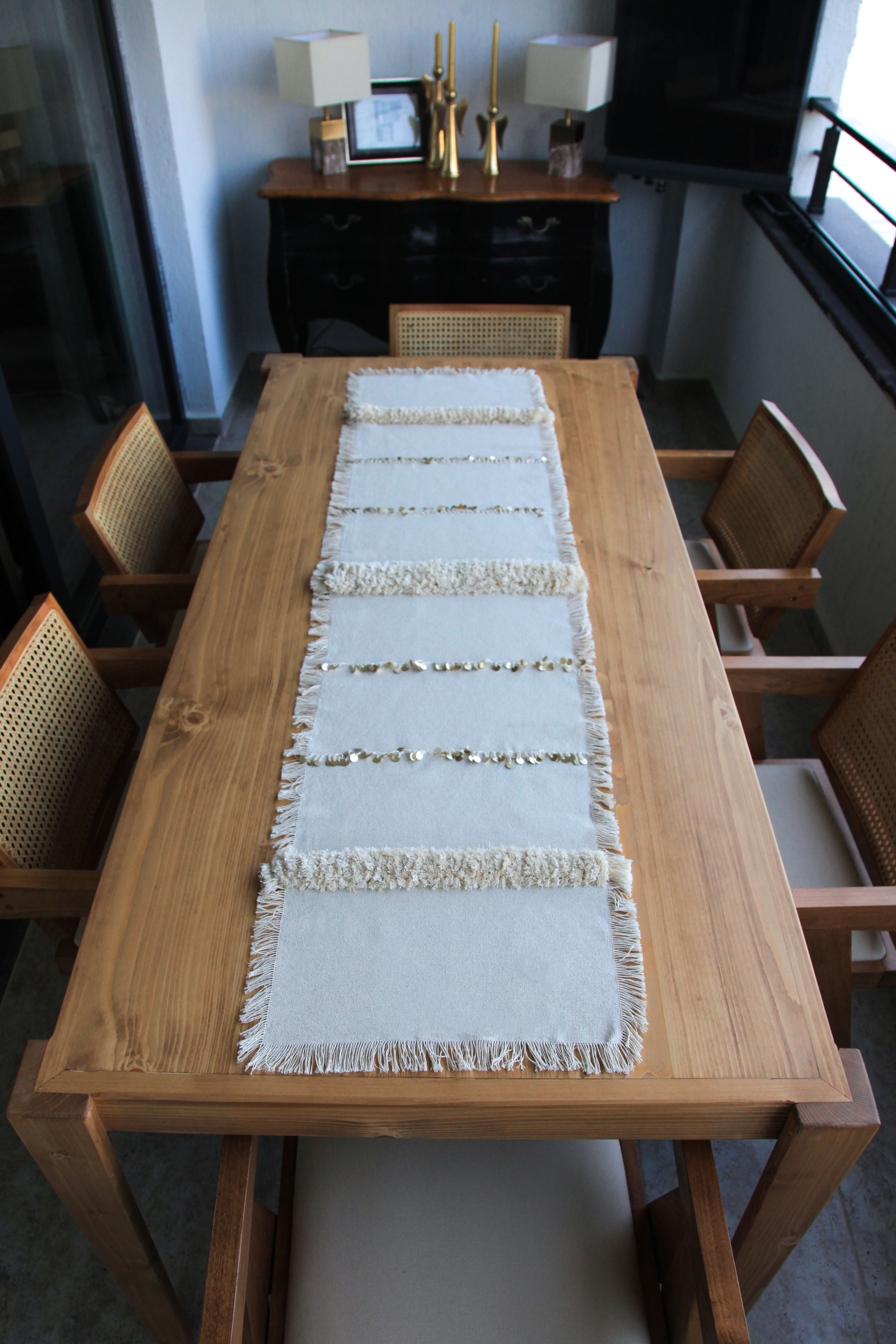 Bohemart Boho Runner Dekoratif Eli?i Punch Masa Sunum Bohem