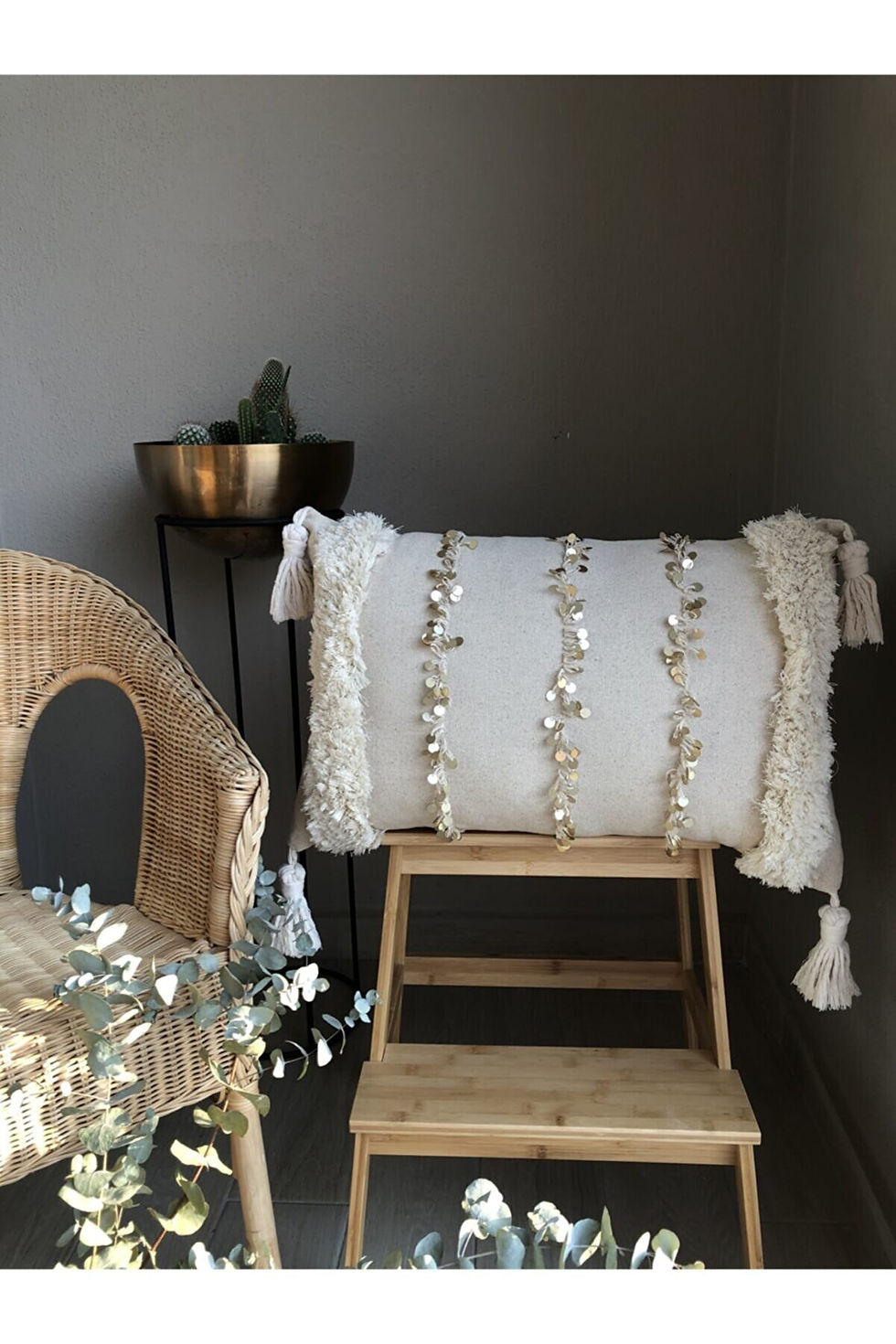 Küçük resim: Bohemart Morocco Yast?k Dekoratif Dolgulu Punch Tasar?m K?rlent