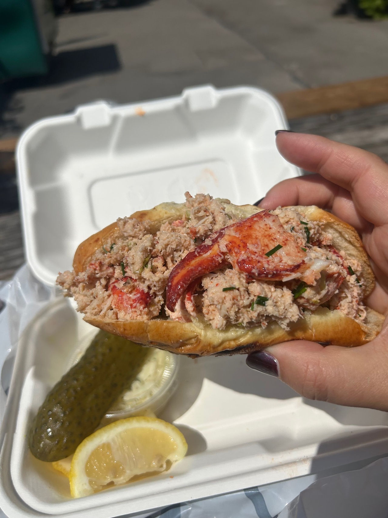Seafood Lobster Sandwhich St Lawrence Market Toronto