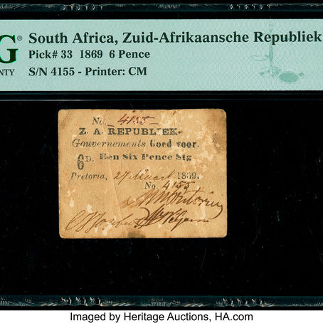 Auction News: Rare South African Banknotes Shine On The International Market