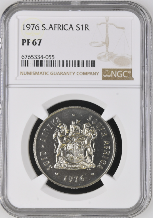 S. Africa: 1976 Silver R1 NGC Certified PF67