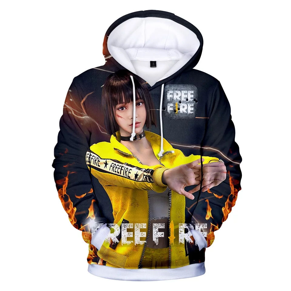 Thumbnail: New 3d mobile game scene free fire hoodies sweatshirts Men women hoody hooded 