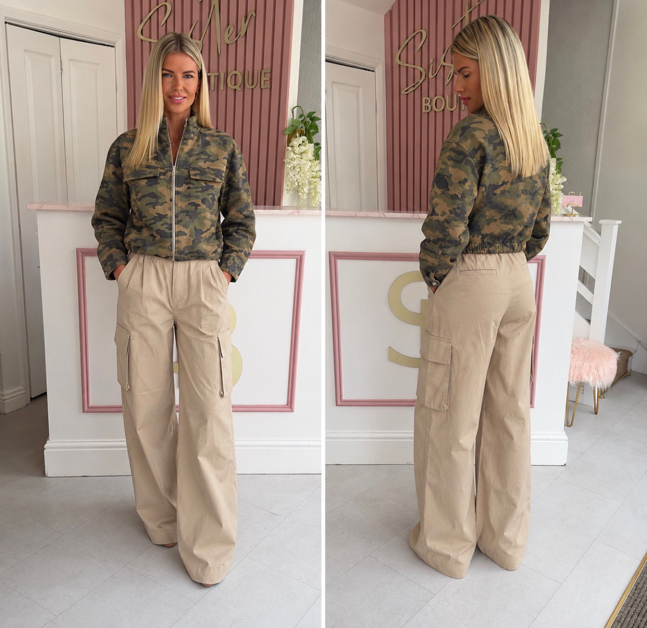 Cara - Camo bomber Jacket