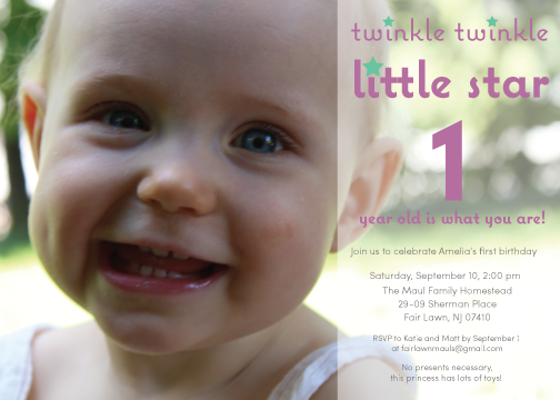 Baby Birthday Invitation